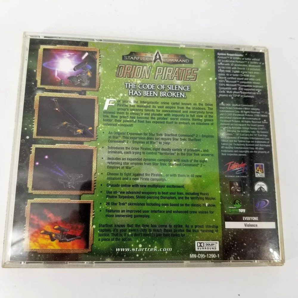 Star Trek StarFleet Command Orion Pirates Expansion PC CD Rom Game Windows 2001
